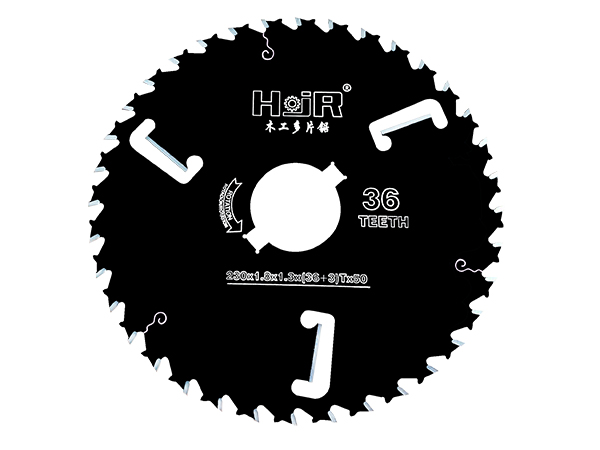 An outer diameter of more than 230 saws